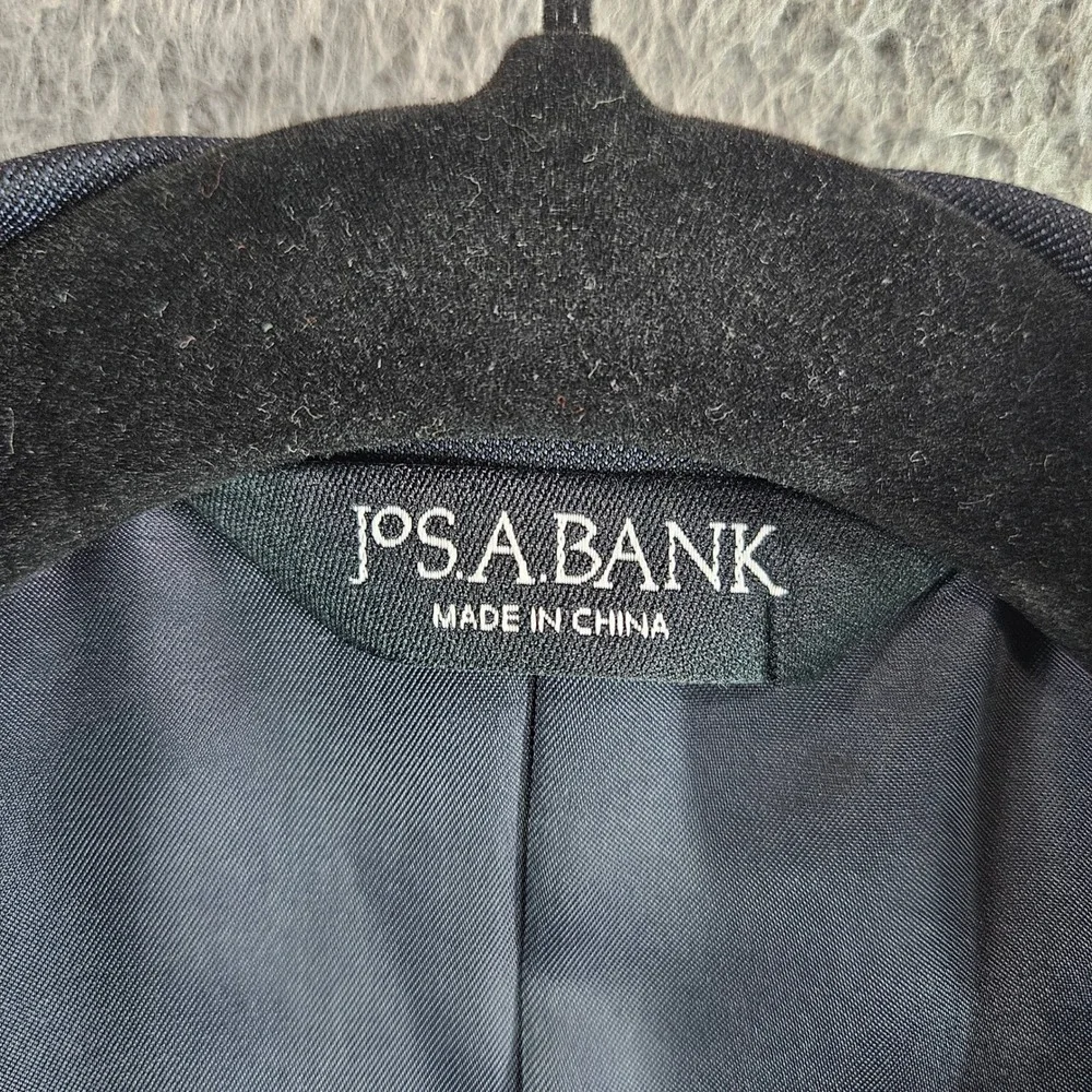 Jos. A. Bank 1905 Navy Blue 100% Wool Suit 48 Regular 43 Waist Unhemmed Pants